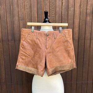 Vintage style “Jackett…etc.” genuine leather cuffed shorts, size 10